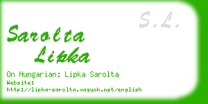 sarolta lipka business card